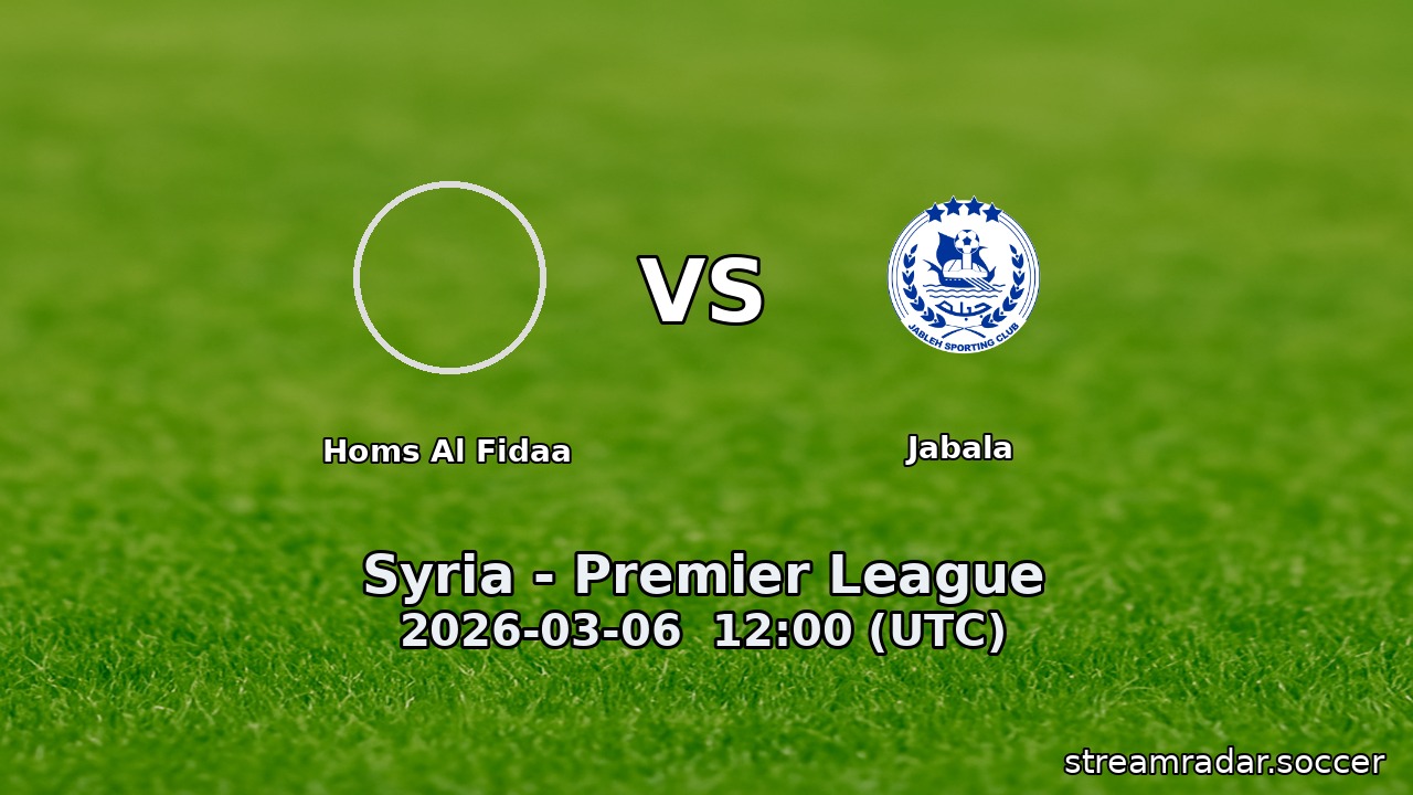 Homs Al Fidaa vs Jabala