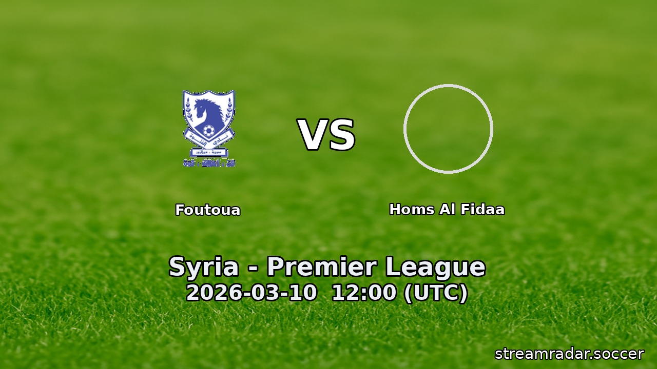 Foutoua vs Homs Al Fidaa