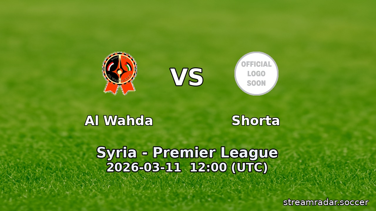 Al Wahda vs Shorta
