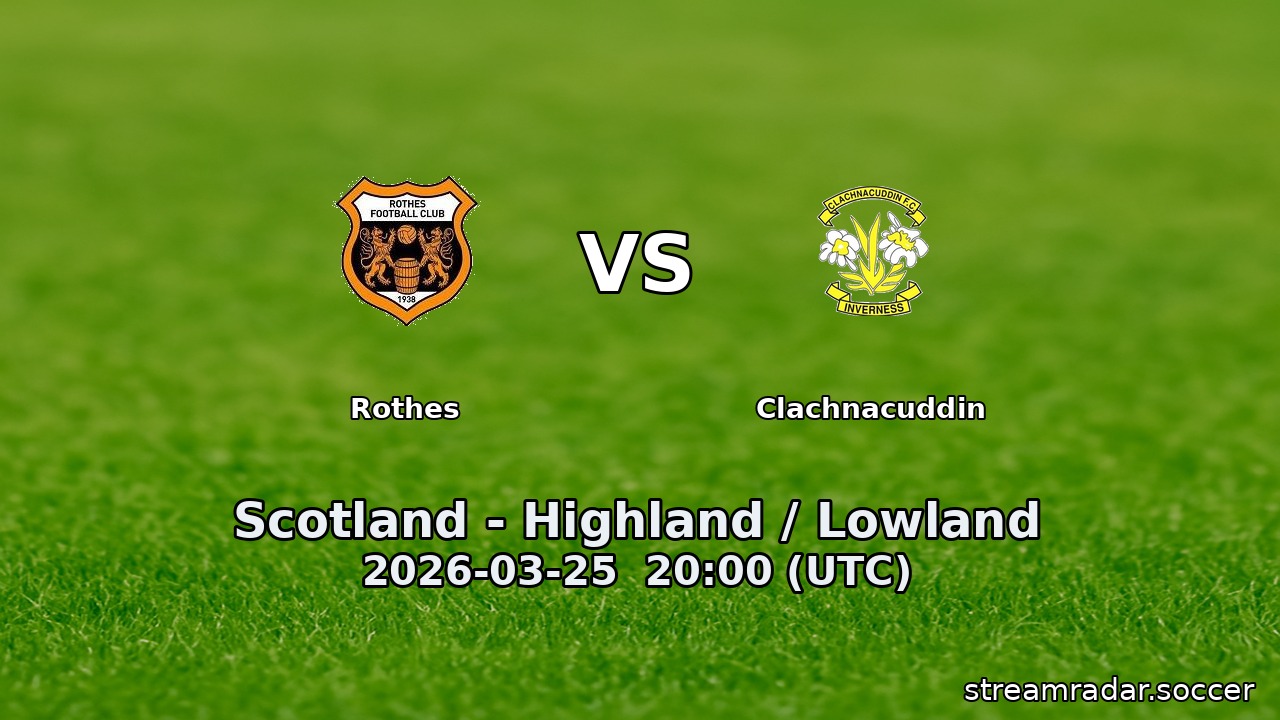Rothes vs Clachnacuddin