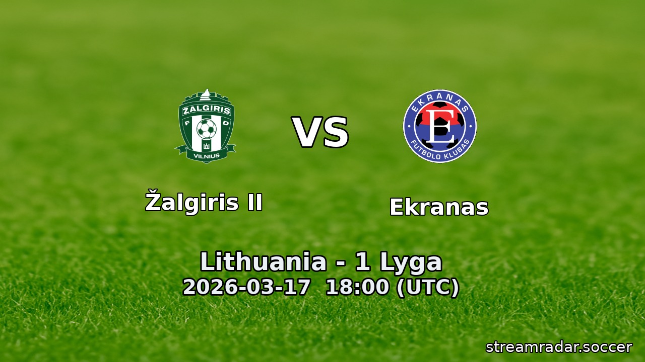 Žalgiris II vs Ekranas