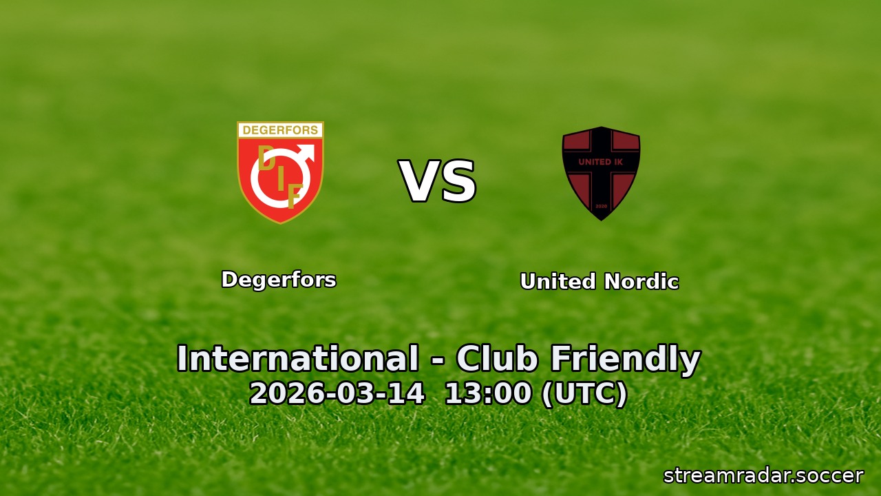 Degerfors vs United Nordic