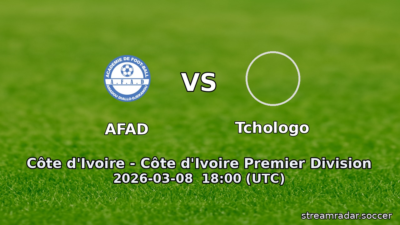 AFAD vs Tchologo