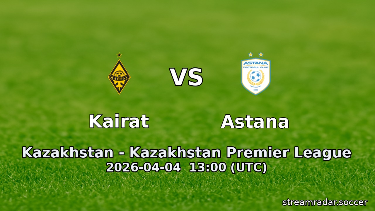 Kairat vs Astana