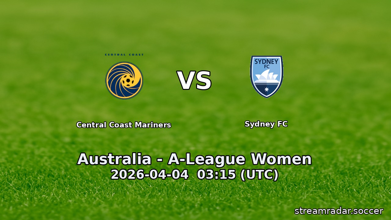 Central Coast Mariners vs Sydney FC