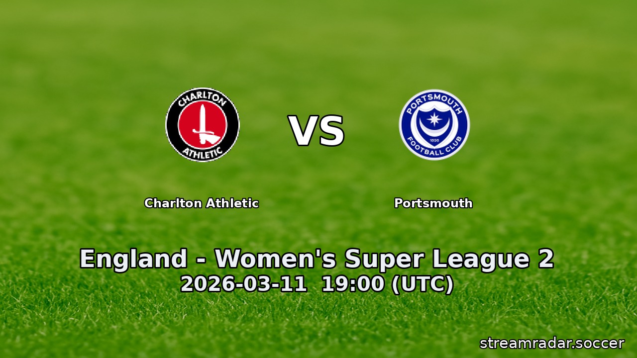 Charlton Athletic vs Portsmouth