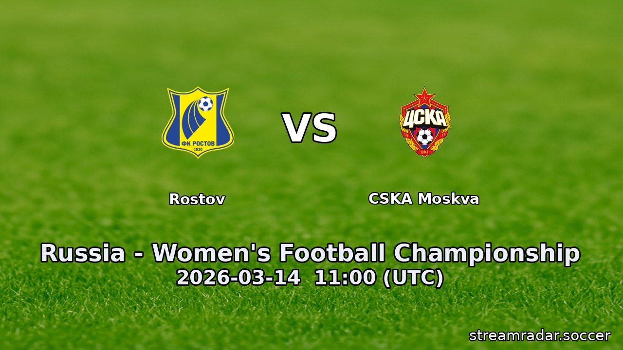 Rostov vs CSKA Moskva