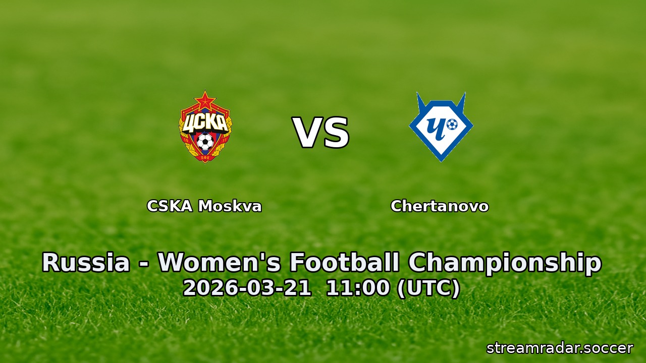 CSKA Moskva vs Chertanovo