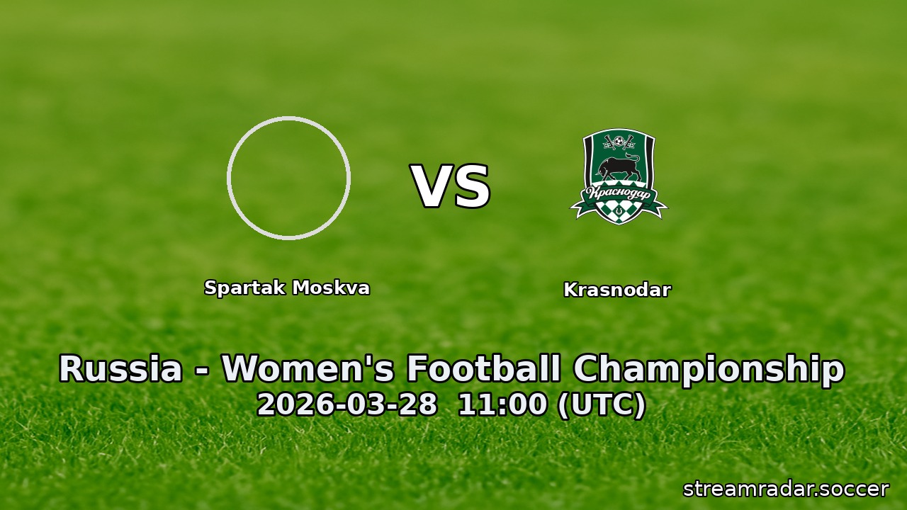Spartak Moskva vs Krasnodar