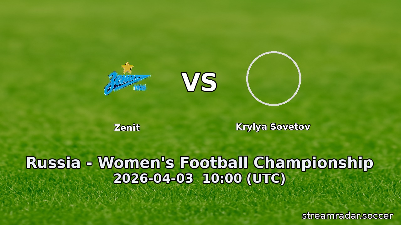 Zenit vs Krylya Sovetov