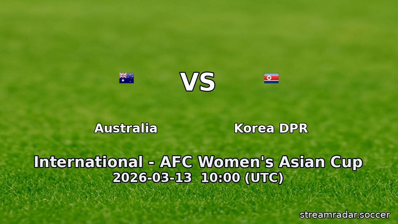 Australia vs Korea DPR