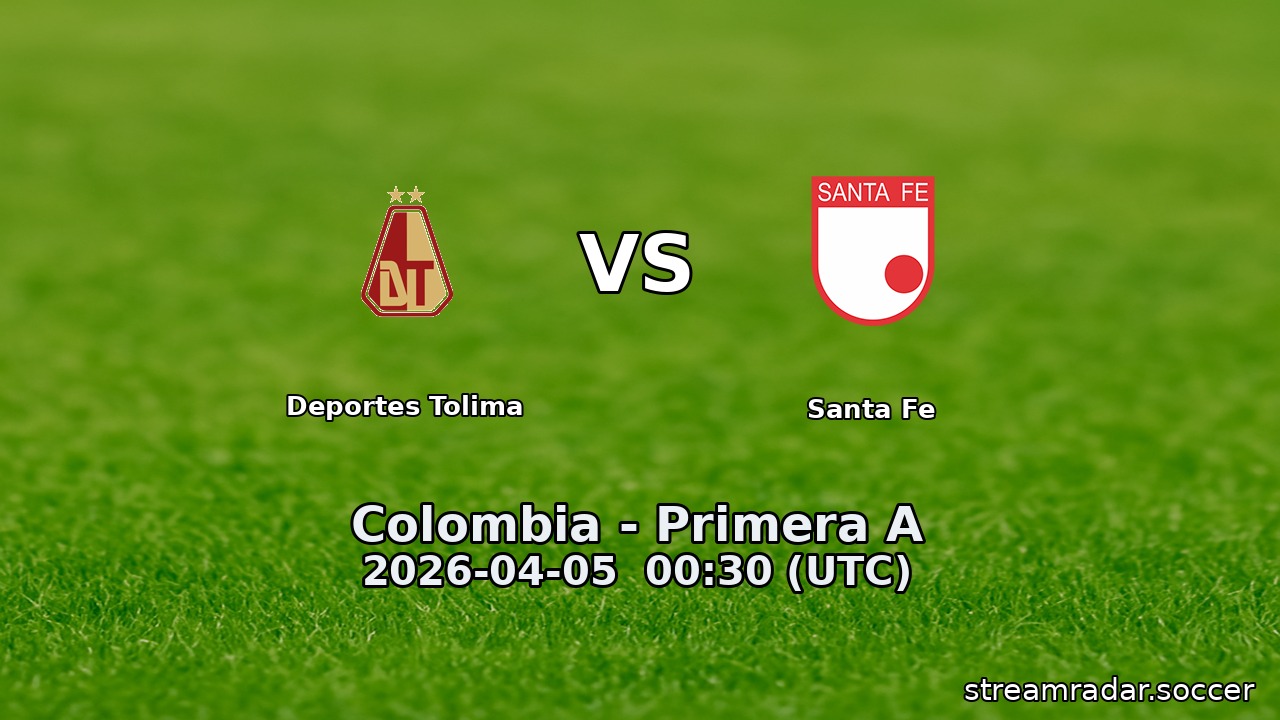 Deportes Tolima vs Santa Fe