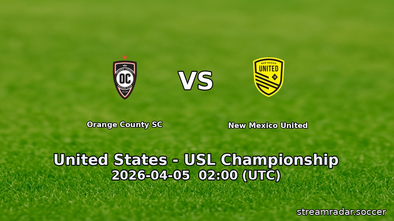 Orange County SC vs New Mexico United