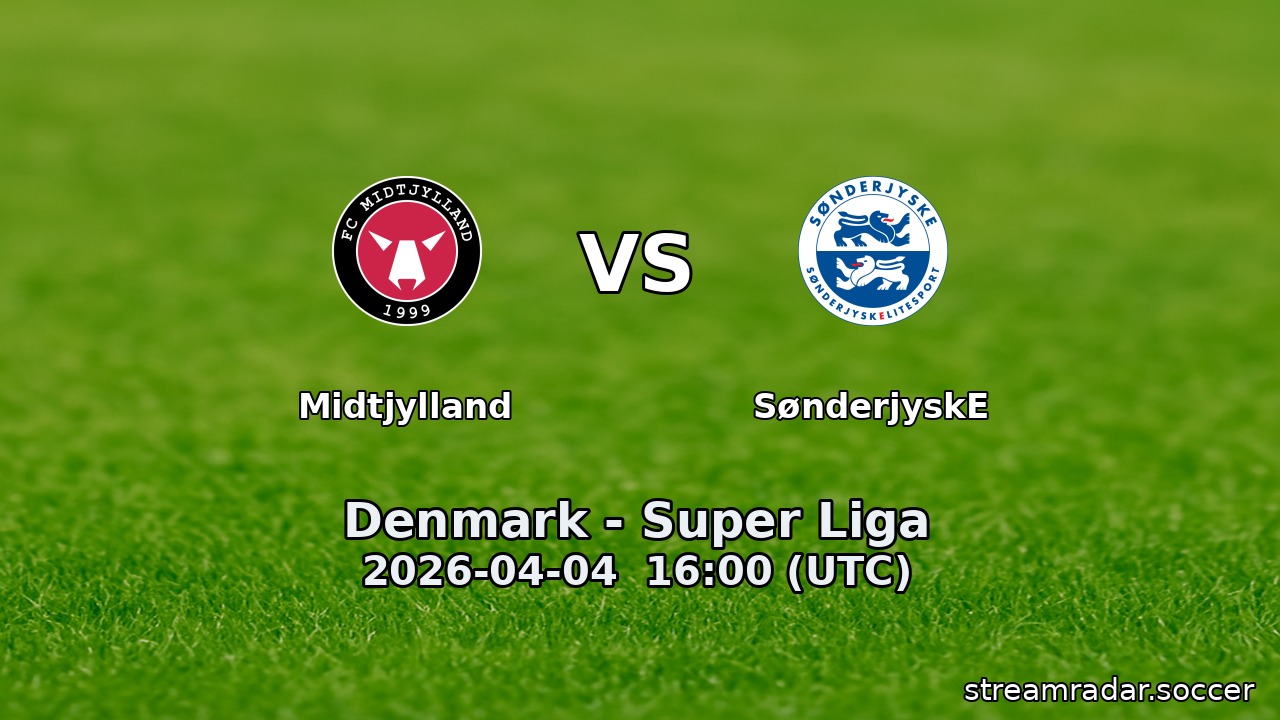 Midtjylland vs SønderjyskE