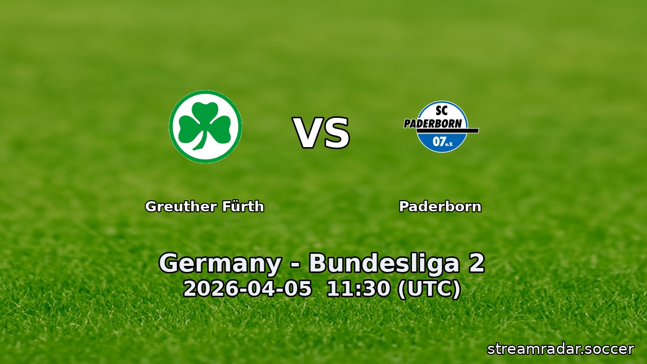 Greuther Fürth vs Paderborn
