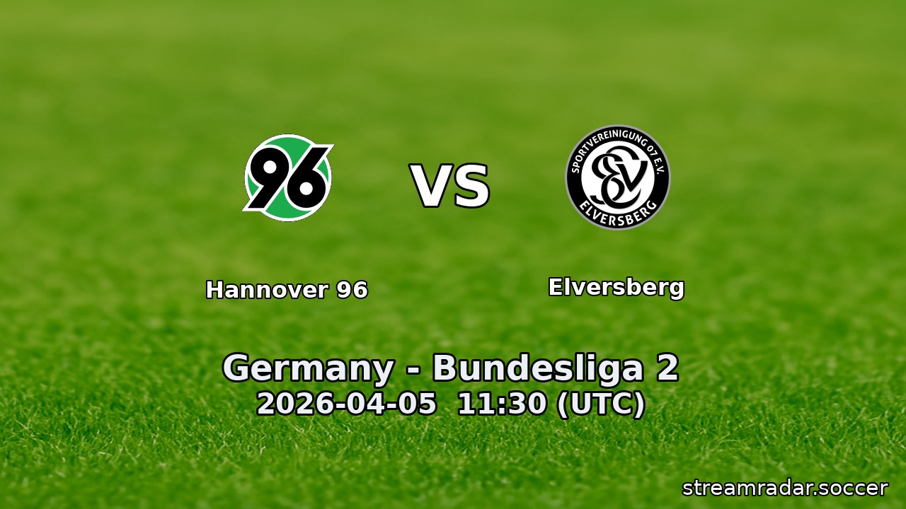 Hannover 96 vs Elversberg