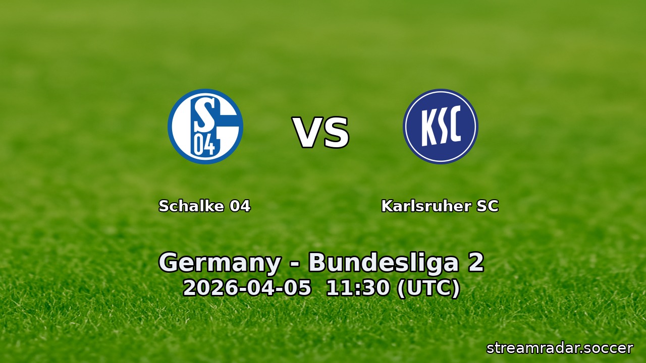 Schalke 04 vs Karlsruher SC