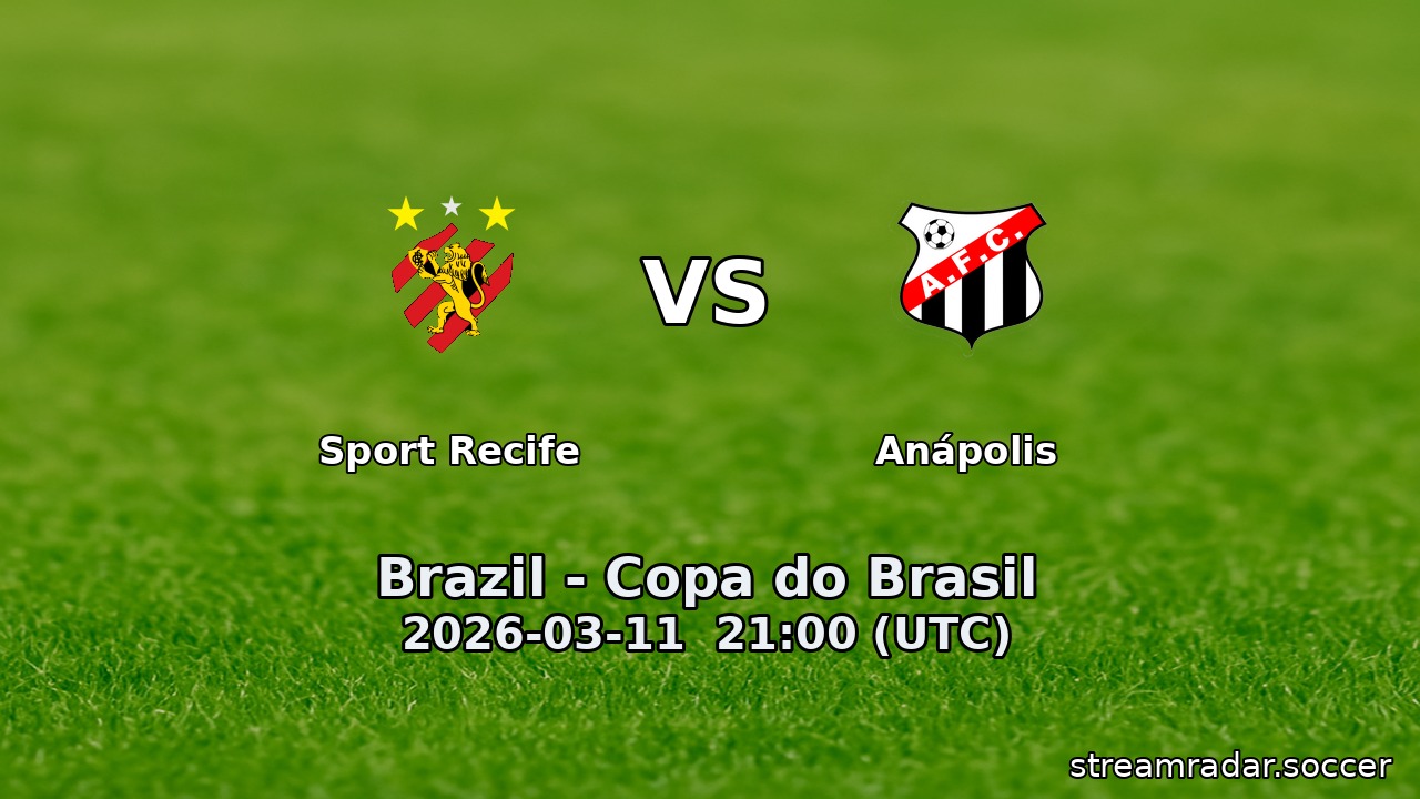Sport Recife vs Anápolis