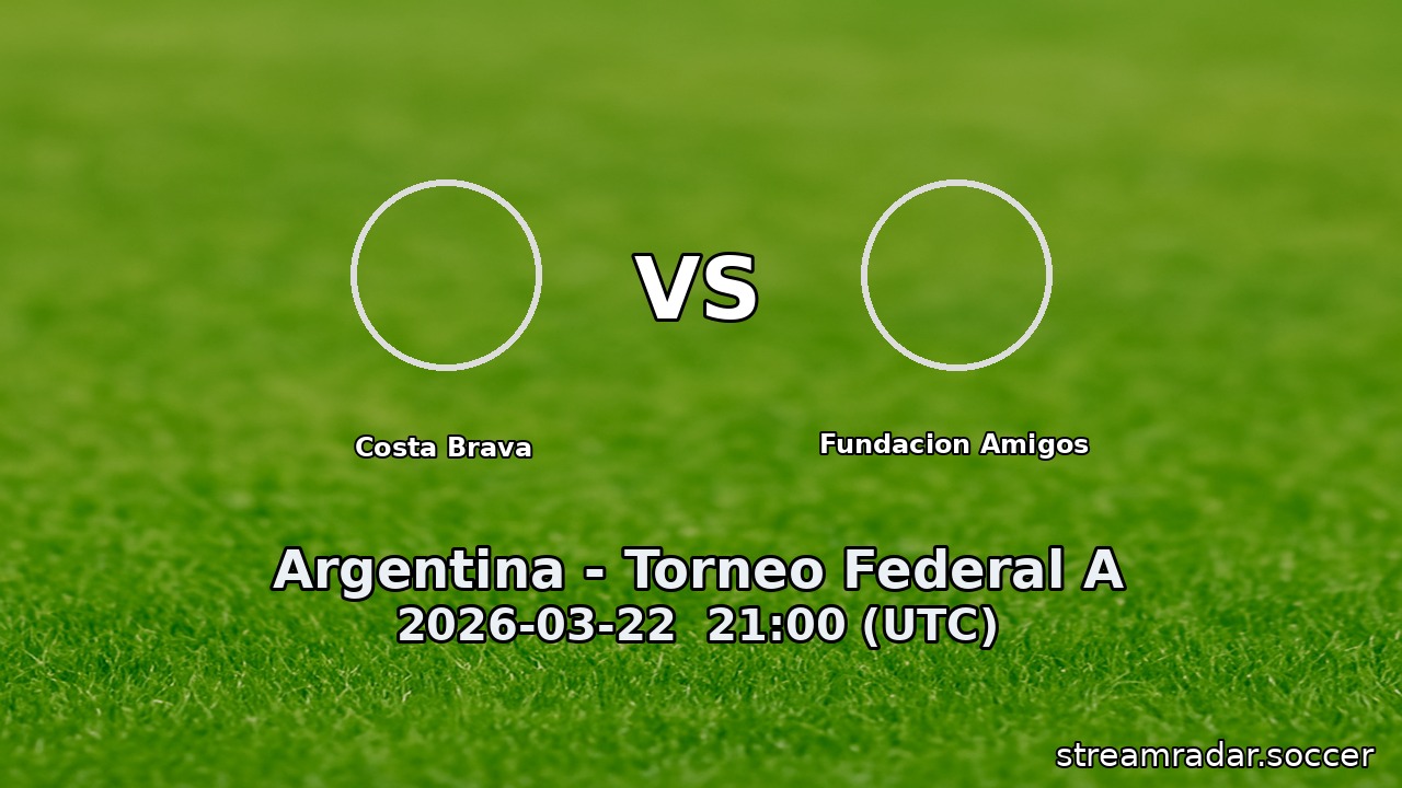 Costa Brava vs Fundacion Amigos