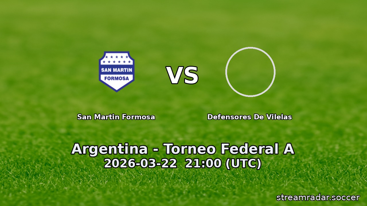 San Martin Formosa vs Defensores De Vilelas
