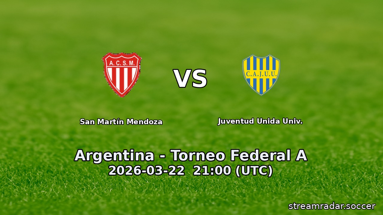 San Martín Mendoza vs Juventud Unida Univ.
