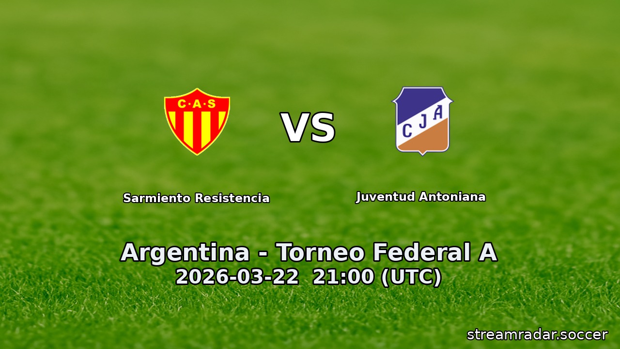 Sarmiento Resistencia vs Juventud Antoniana