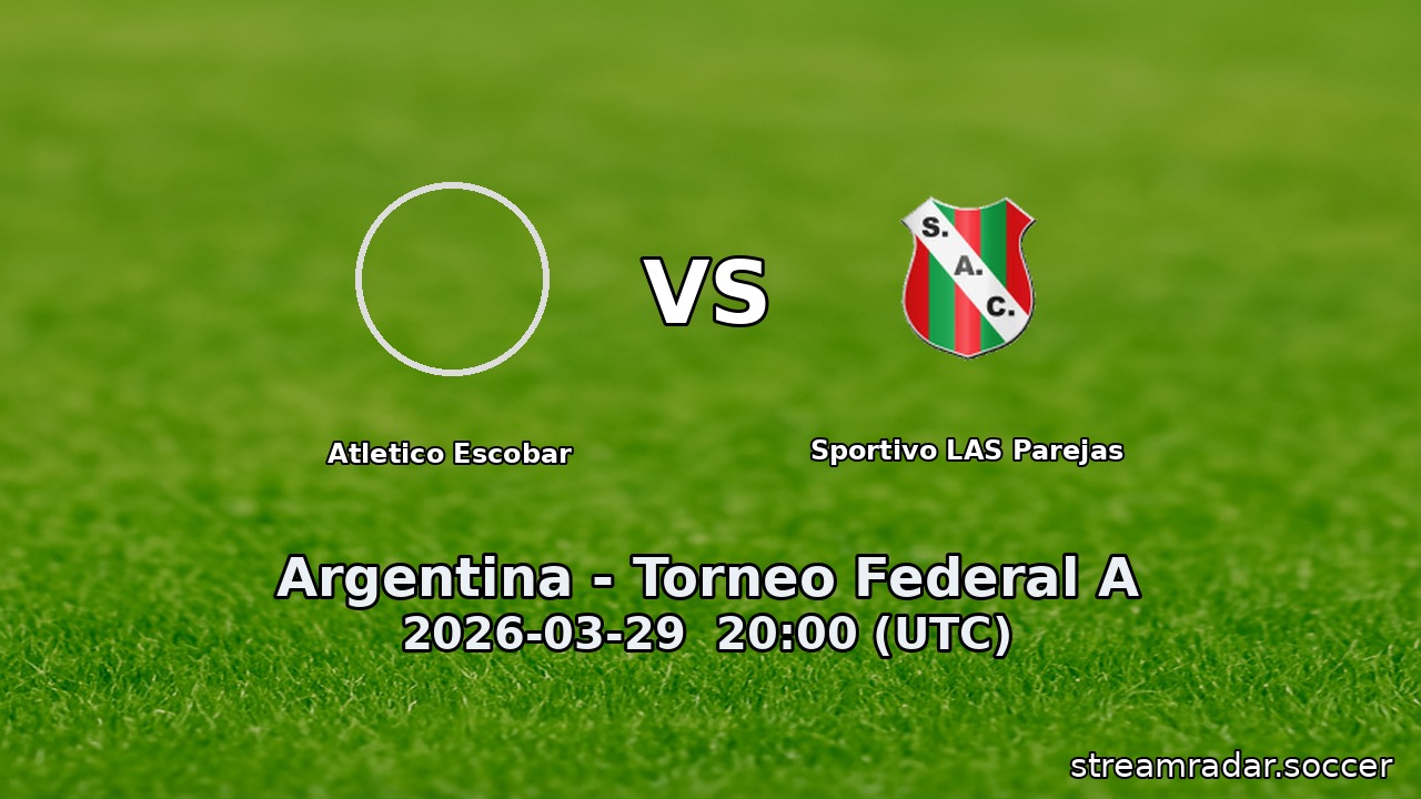 Atletico Escobar vs Sportivo LAS Parejas