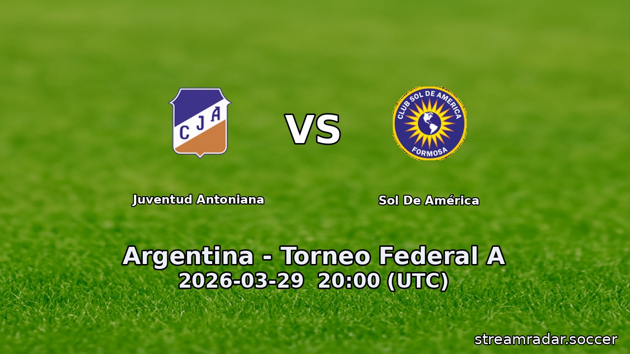 Juventud Antoniana vs Sol De América