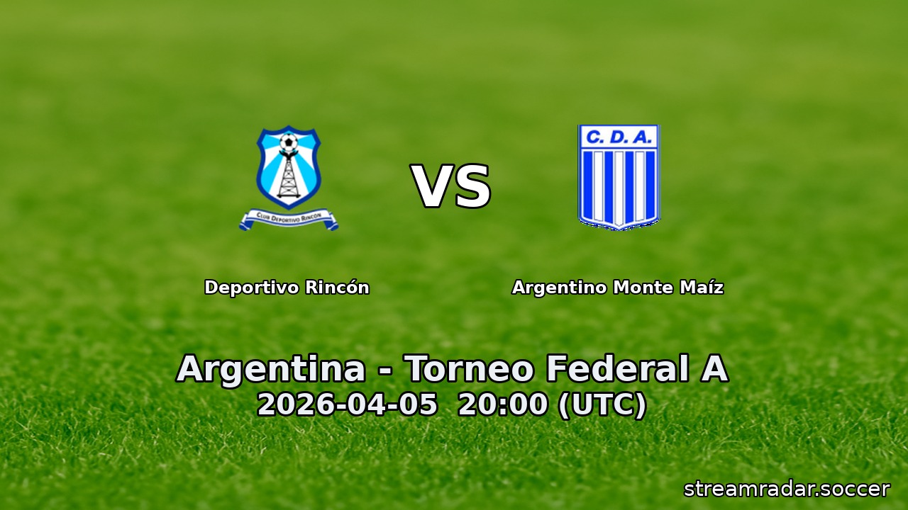 Deportivo Rincón vs Argentino Monte Maíz