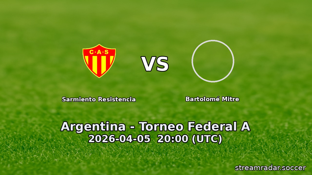 Sarmiento Resistencia vs Bartolomé Mitre