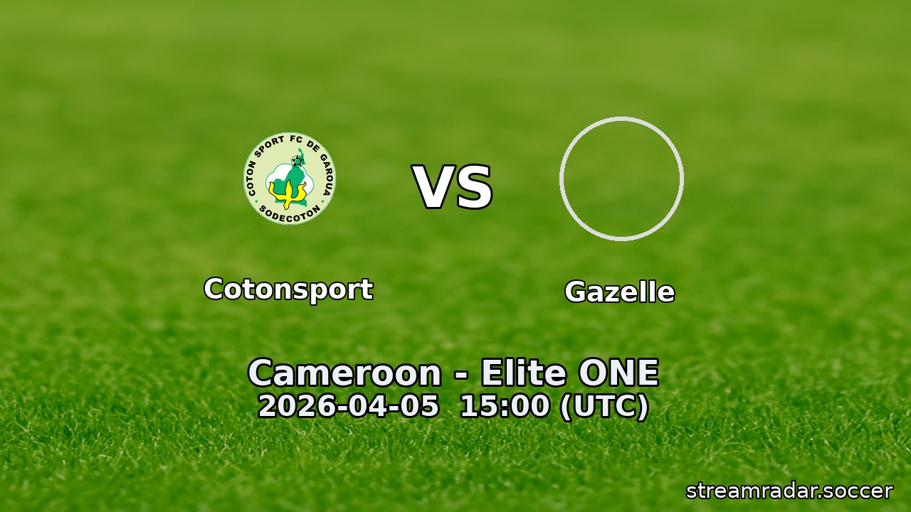 Cotonsport vs Gazelle