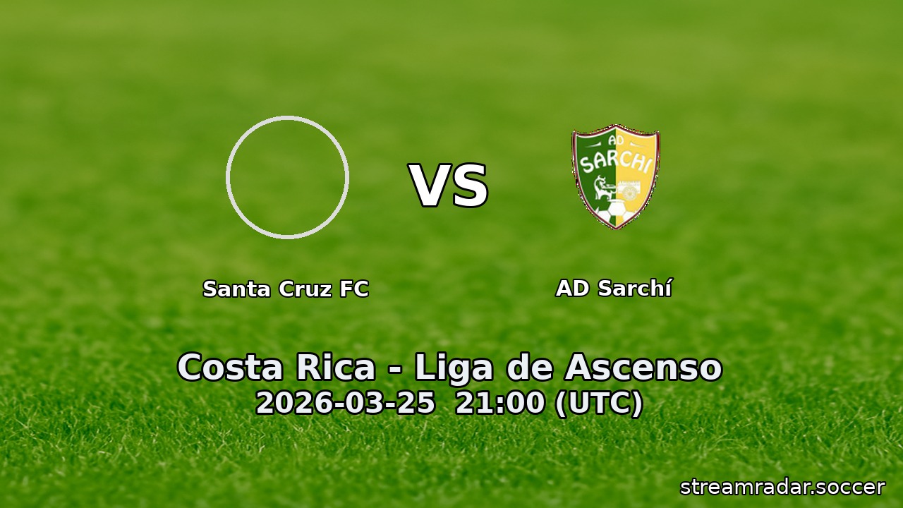 Santa Cruz FC vs AD Sarchí