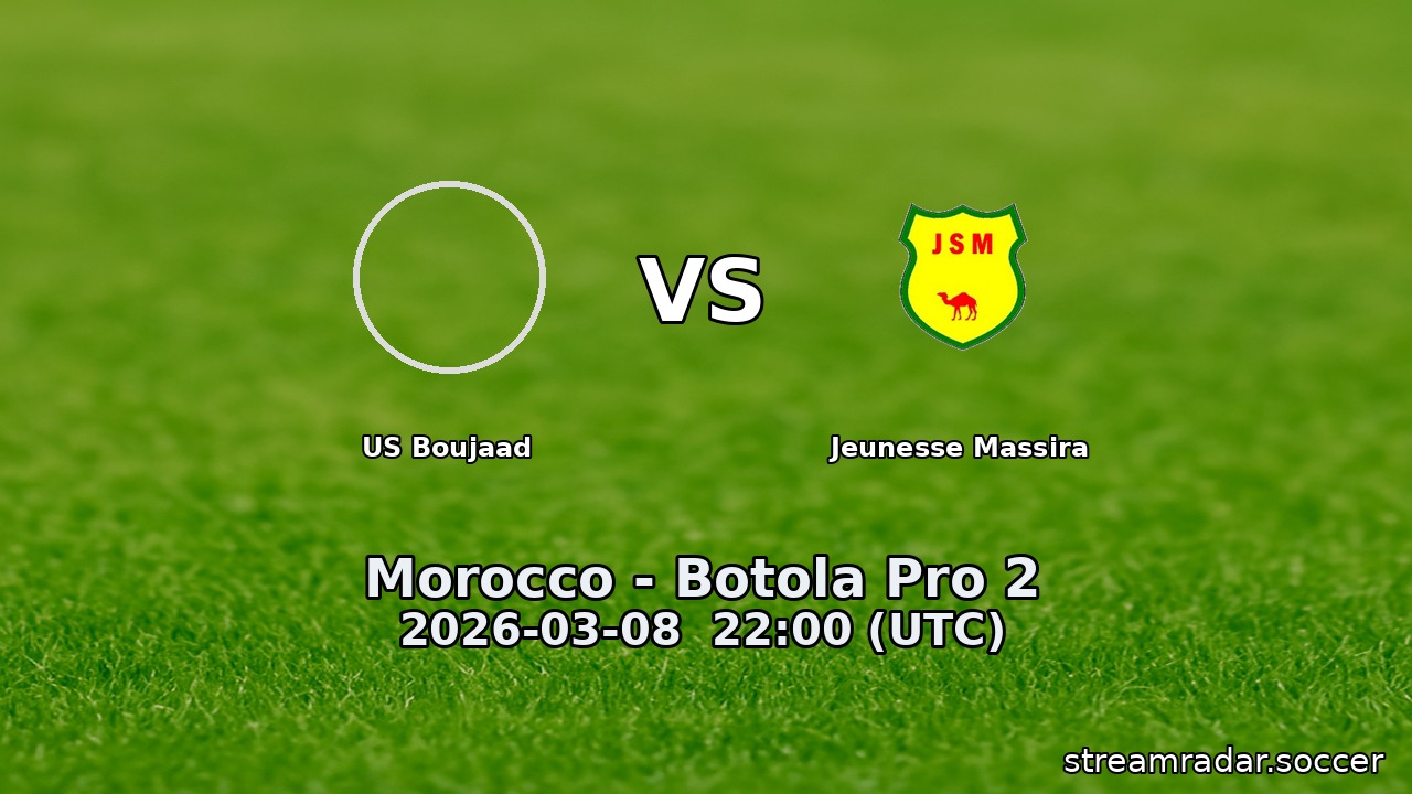 US Boujaad vs Jeunesse Massira