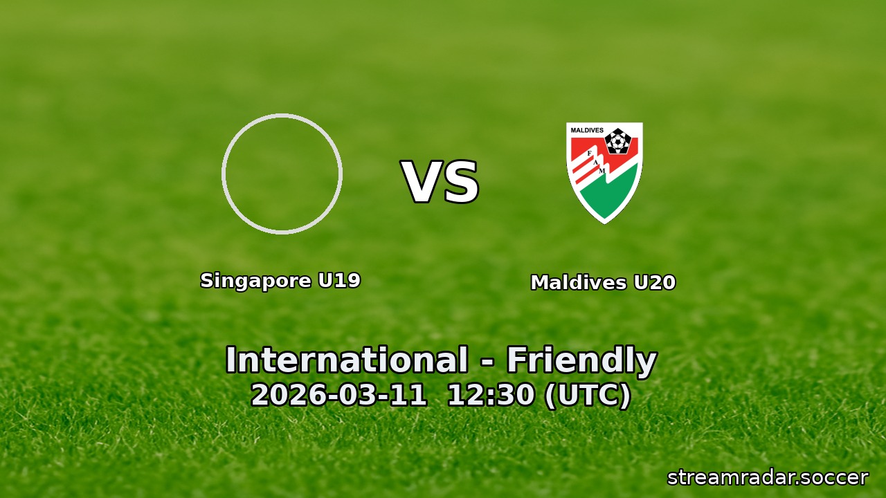 Singapore U19 vs Maldives U20