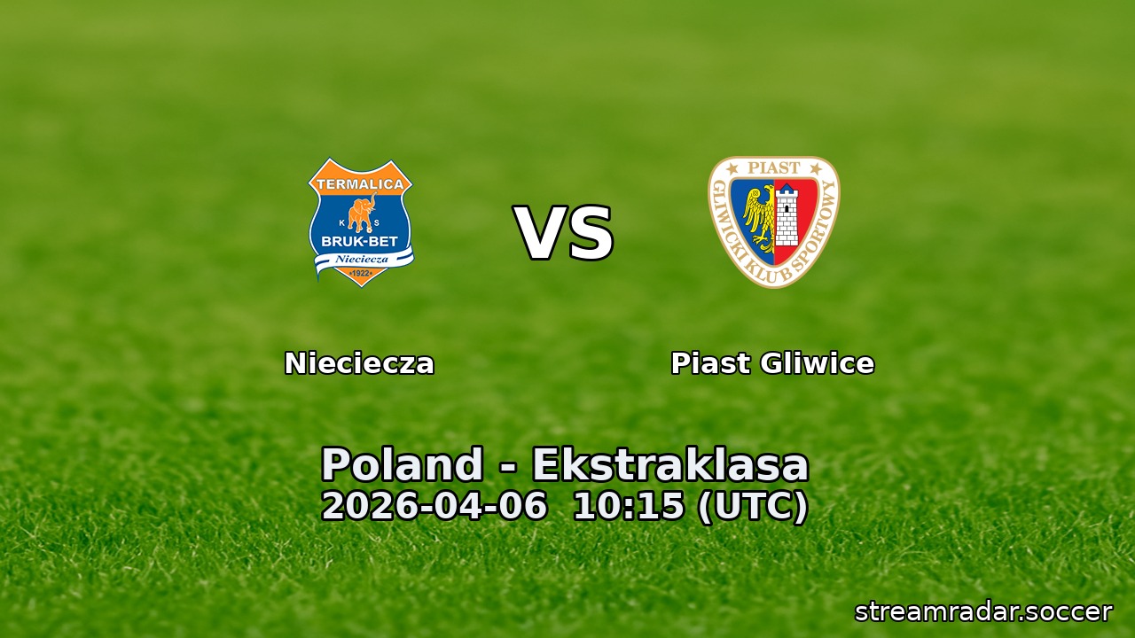 Nieciecza vs Piast Gliwice