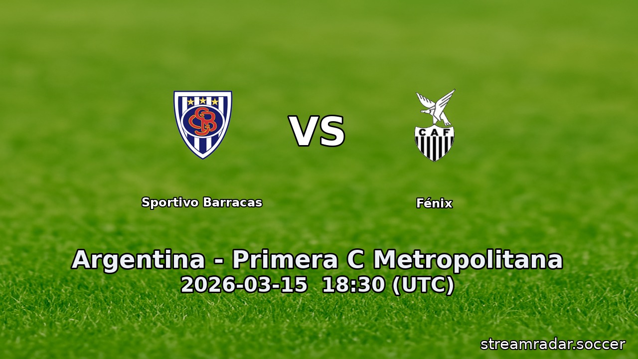 Sportivo Barracas vs Fénix