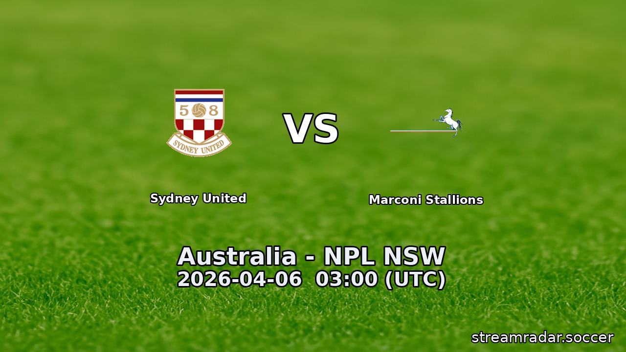 Sydney United vs Marconi Stallions