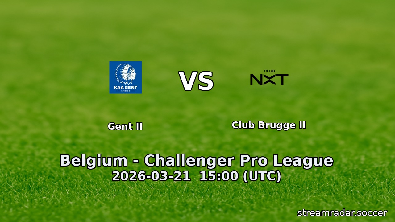 Gent II vs Club Brugge II