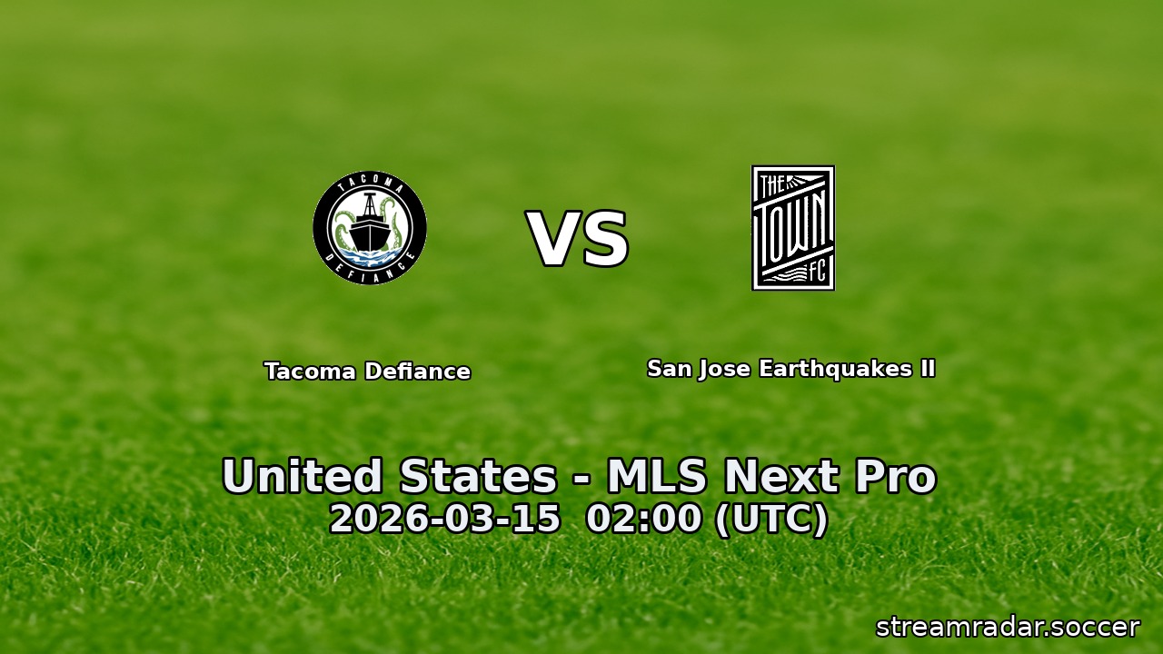 Tacoma Defiance vs San Jose Earthquakes II