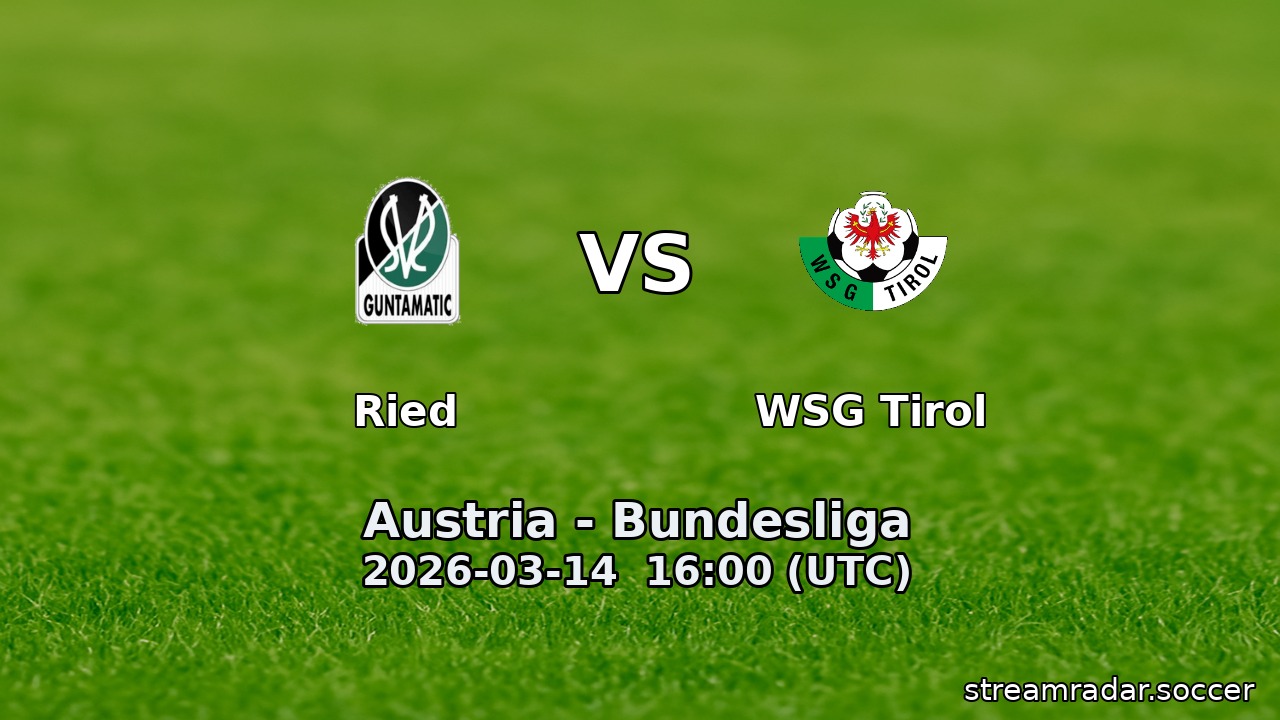 Ried vs WSG Tirol