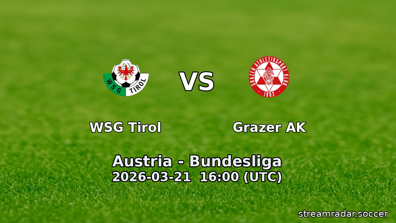 WSG Tirol vs Grazer AK