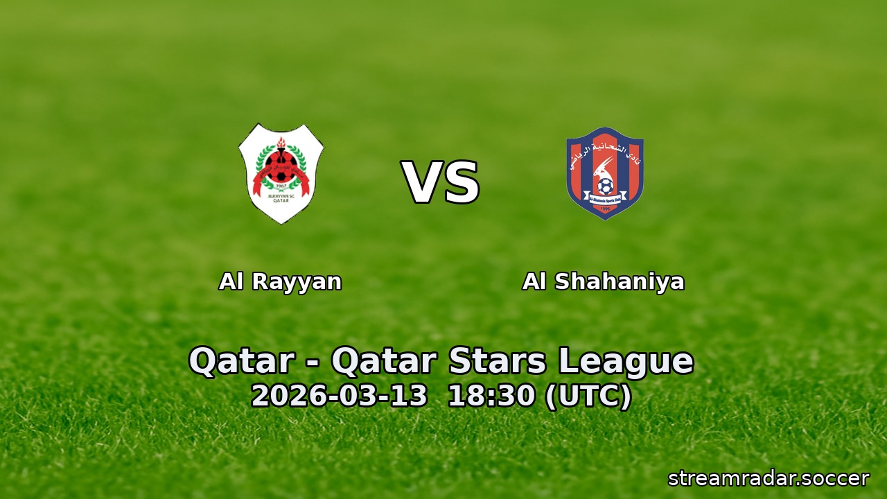 Al Rayyan vs Al Shahaniya