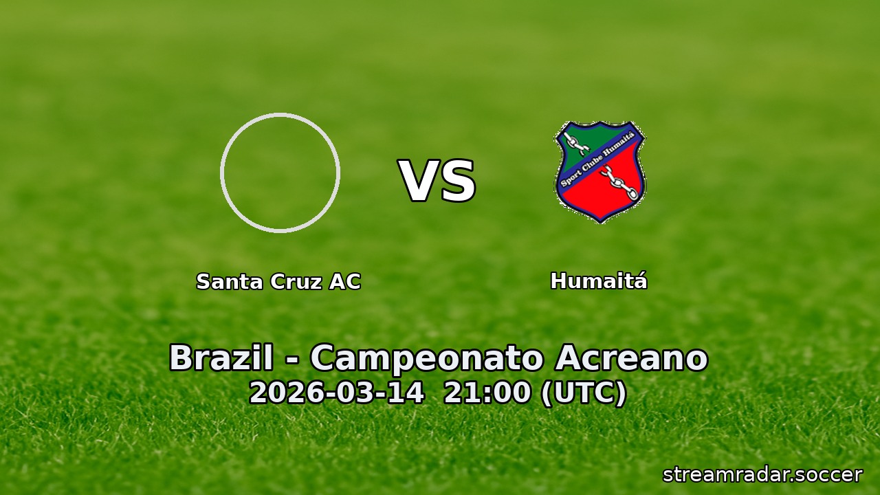 Santa Cruz AC vs Humaitá
