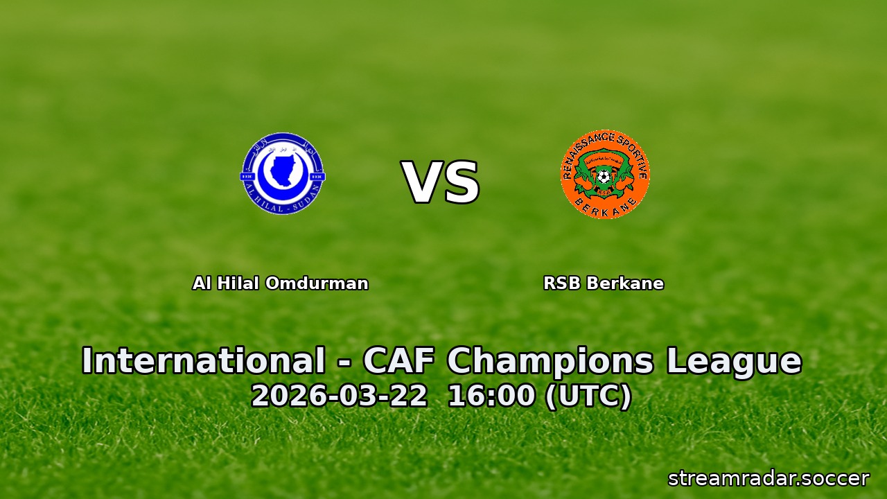 Al Hilal Omdurman vs RSB Berkane