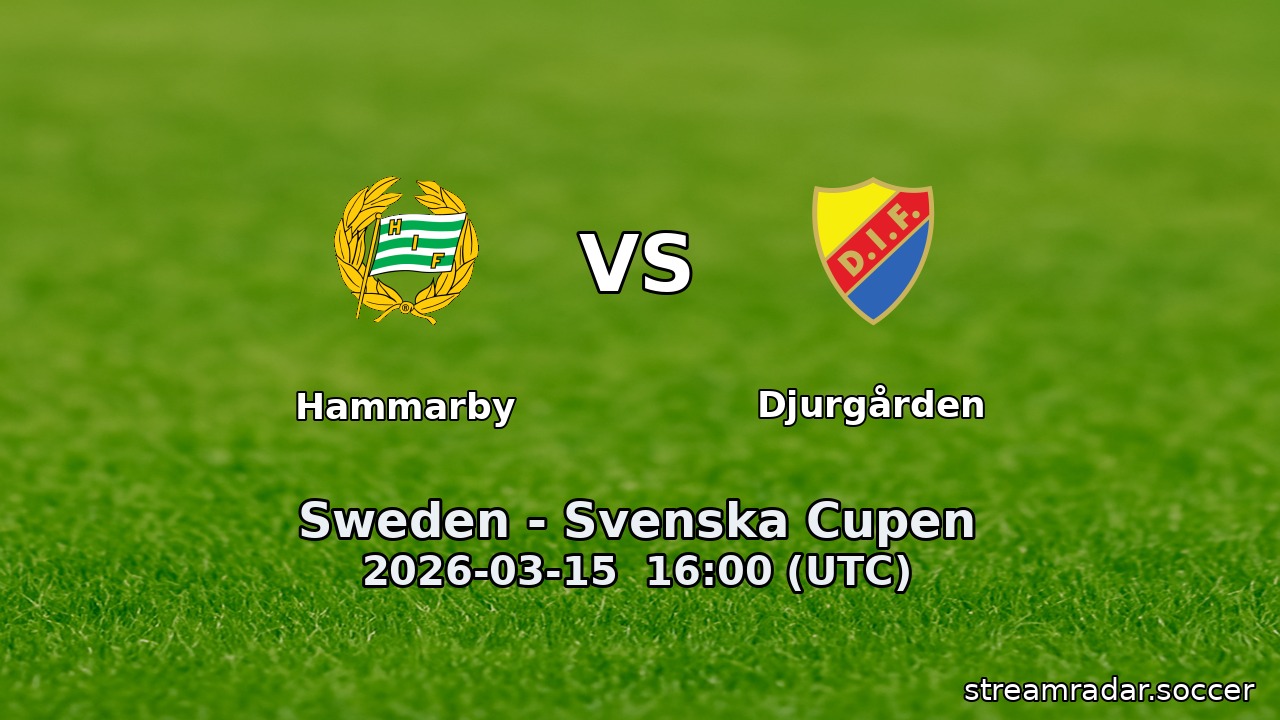 Hammarby vs Djurgården