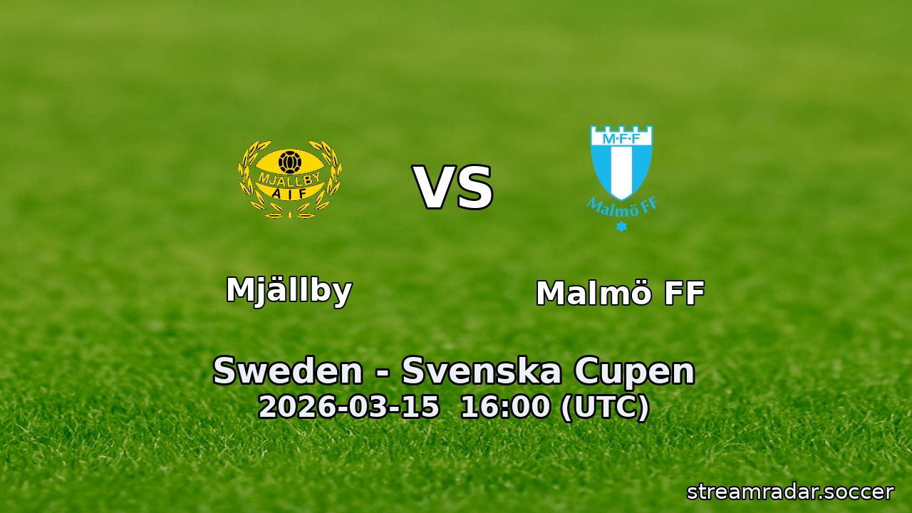 Mjällby vs Malmö FF