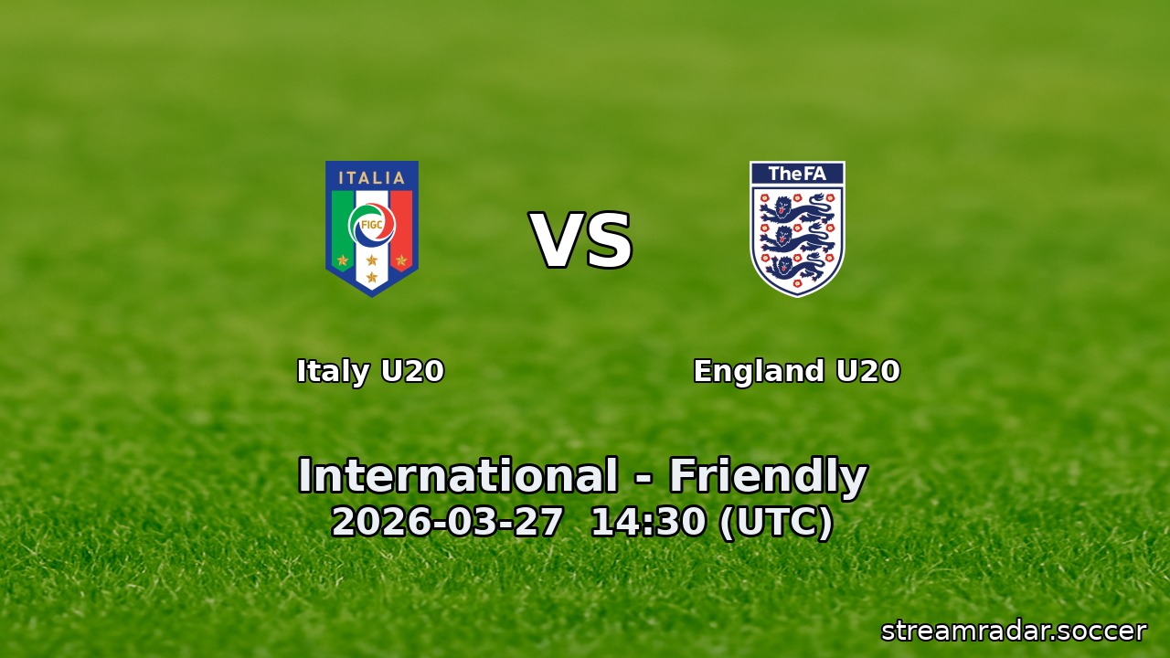 Italy U20 vs England U20