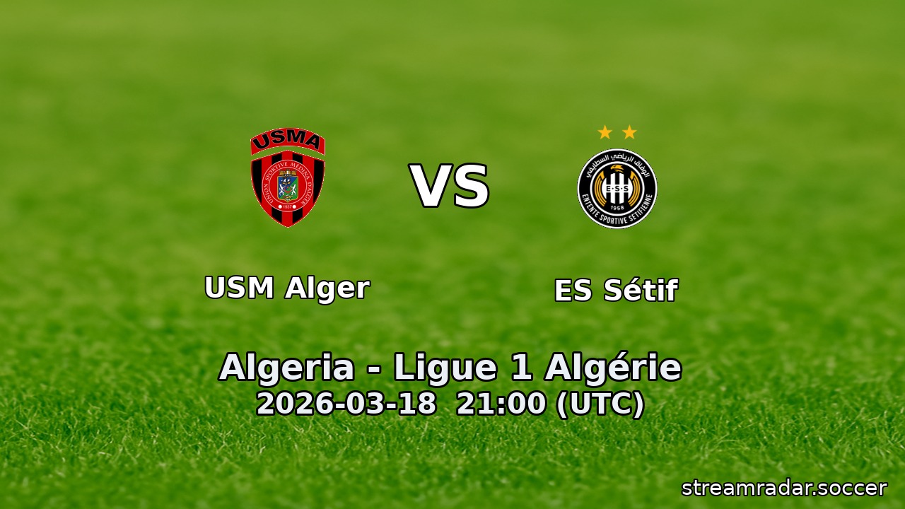 USM Alger vs ES Sétif