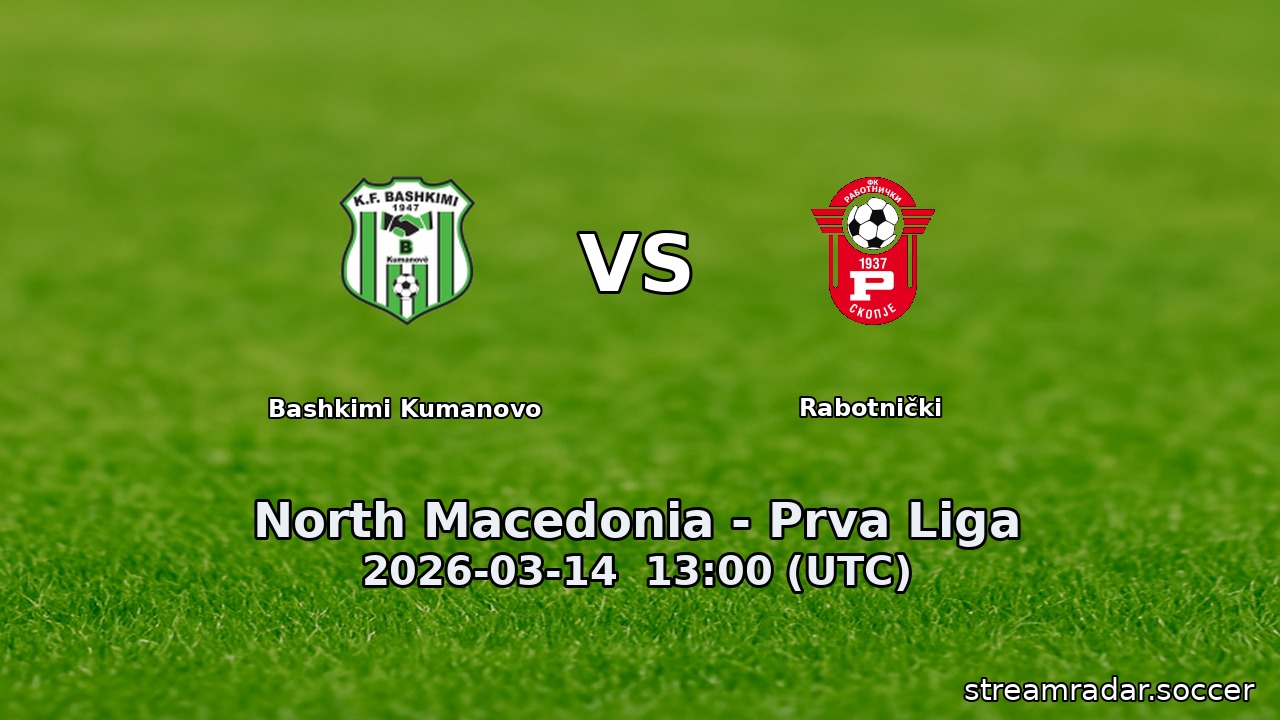 Bashkimi Kumanovo vs Rabotnički
