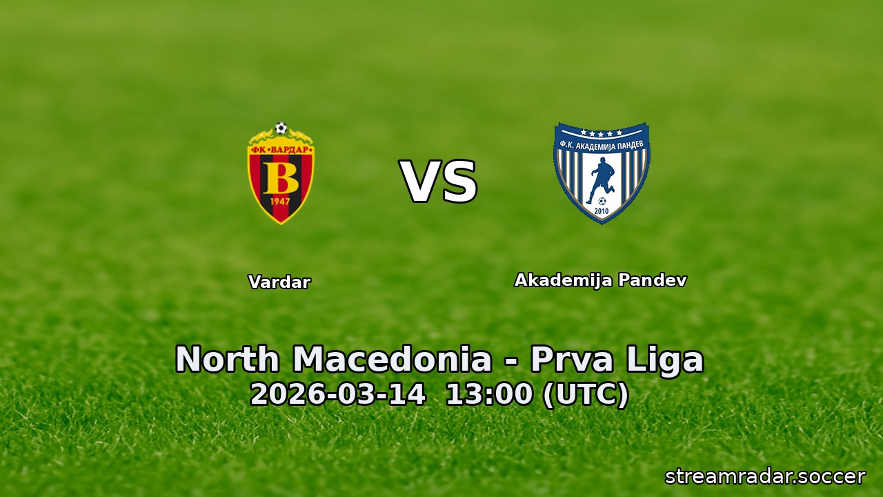 Vardar vs Akademija Pandev